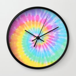 Rainbow Tie Dye Wall Clock