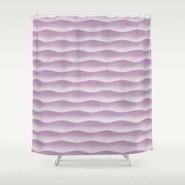 Wave Rows Rose Shower Curtain