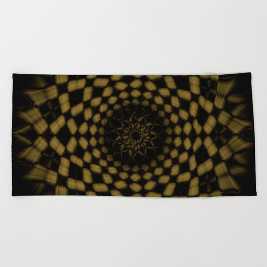 Golden Funnel Beach Towel