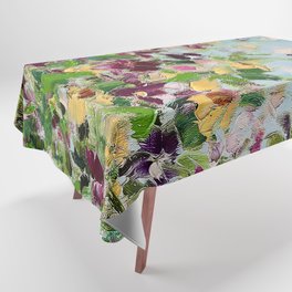 Bright flower meadow butterflies. Summer field landscape rich colors. Tablecloth