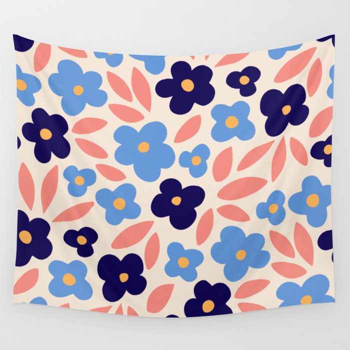 groovy flowers_ambivalent palette Wall Tapestry