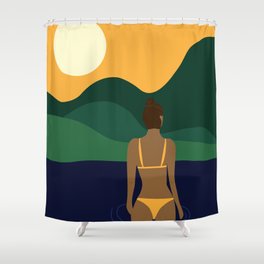 Sunset Lake Shower Curtain
