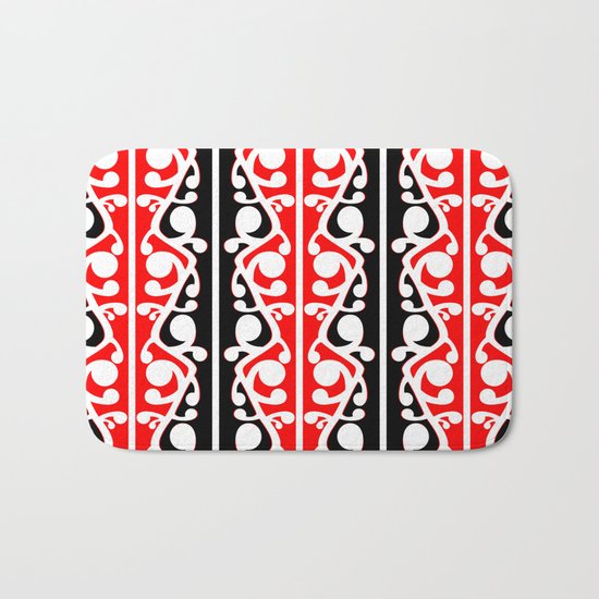 Maori Kowhaiwhai Traditional Pattern Bath Mat