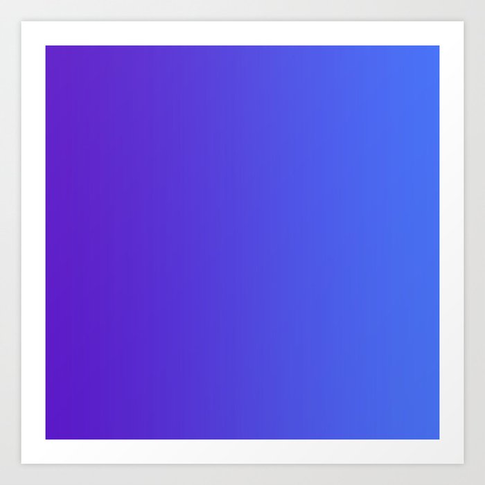 Purple And Blue Color Gradient  Art Print