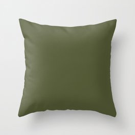 TERRARIUM MOSS Dark Green solid color Throw Pillow
