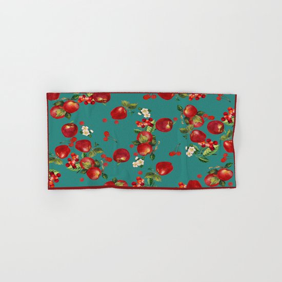 cherries and apples Hand & Bath Towel