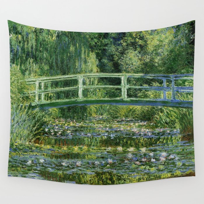 Claude Monet's Water Lilies and Japanese Bridge Wall Tapestry