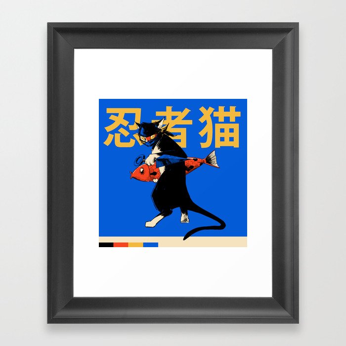 Neko Ninja Framed Art Print