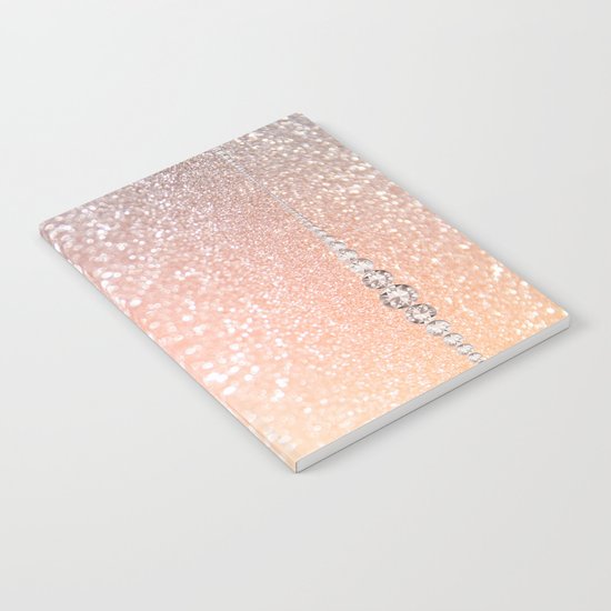 Diamonds are girls best friends II - Pink glitter texure Notebook