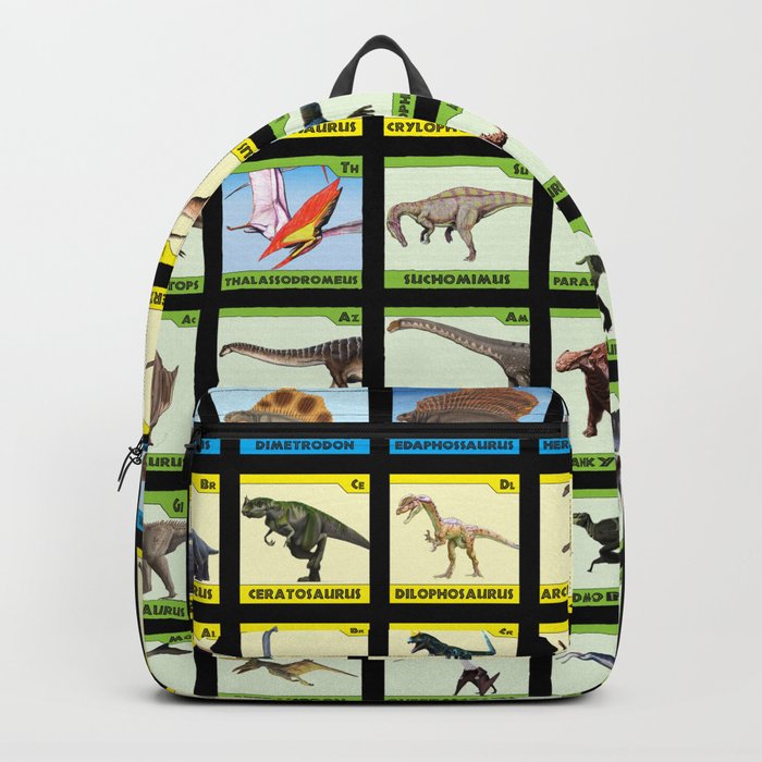 65 MCMLXV Prehistoric Periodic Table of Dinosaurs Pattern Backpack