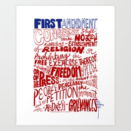 The First Amendment Art Print