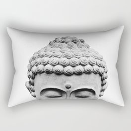 Shy Buddha - Black and White Photography Rectangular Pillow