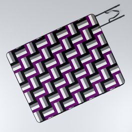 Asexual Pride Flag Weave-Style Pattern Picnic Blanket