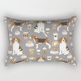 Beagle coffee dog breed gifts pupuccino dog lover beagles pure breed Rectangular Pillow