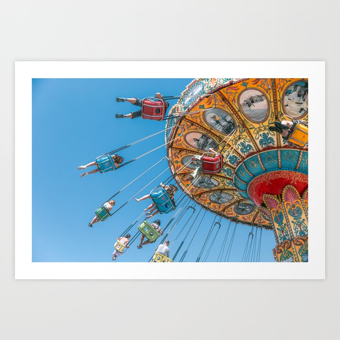Float! At the Sante Cruz Boardwalk | Colorful Travel Photography Art Print