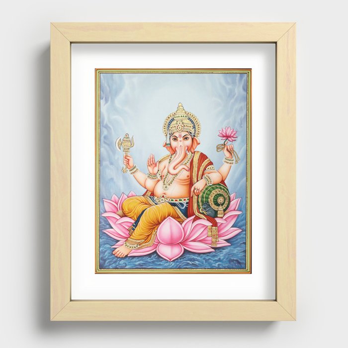 The Paralokiya Glory Of Lord Ganesha Recessed Framed Print