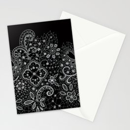 B&W Lace Stationery Cards