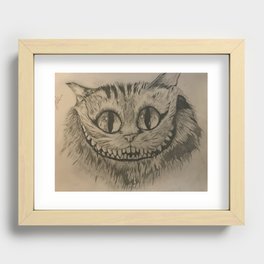 Cheshire Cat Drawing Recessed Framed Print