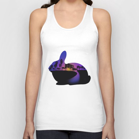 Sunset Rabbit Unisex Tank Top