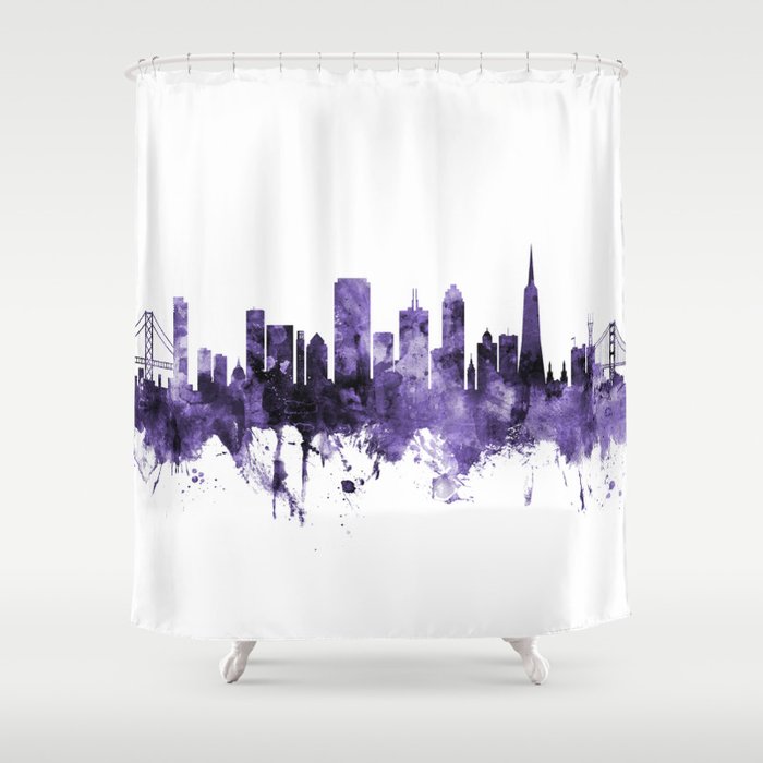 San Francisco California Skyline Shower Curtain