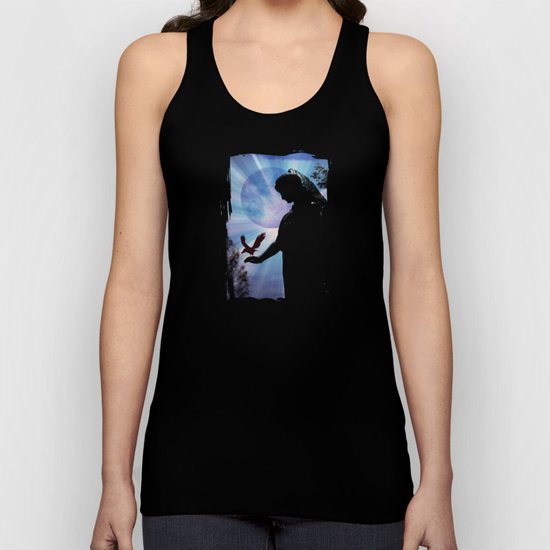 The Angel, Moon & Crow - JUSTART © Unisex Tank Top