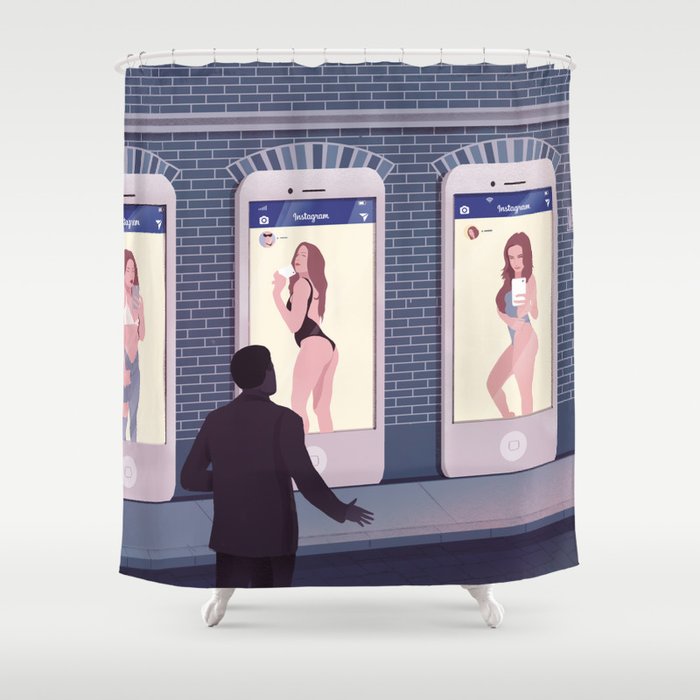 Very open Profiles Shower Curtain