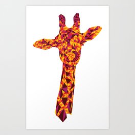 Warm Giraffe Art Print