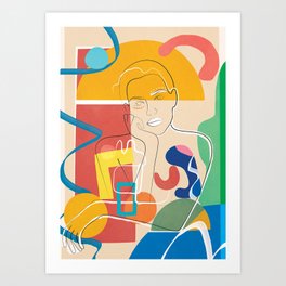Abstract Woman 10 Art Print