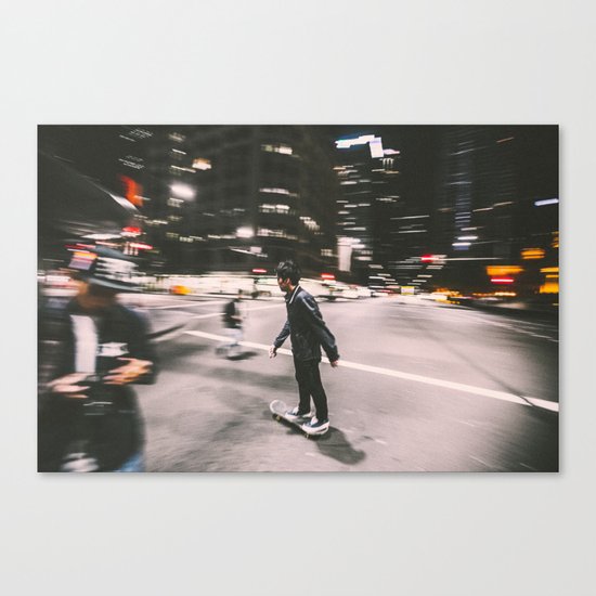 Skate in street 4 Canvas Print