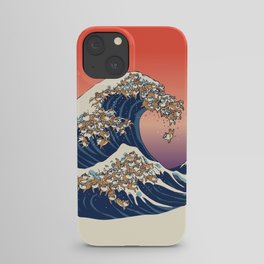 The Great Wave of Shiba Inu iPhone Case
