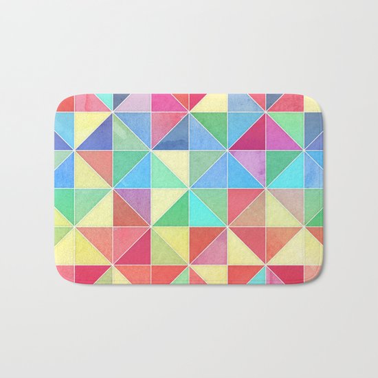 Rainbow Prisms Bath Mat