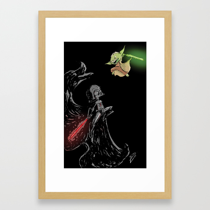 Baby Fight Framed Art Print By Mercenaryartstudio Society6