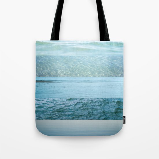 Water Study abstract blue waves Tote Bag