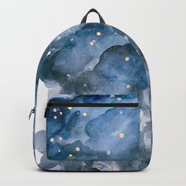 Under Backpack | Floating, Ocean, Curated, Undertow, Drowning, Blue, Woman, Painting, Clouds, Stars 