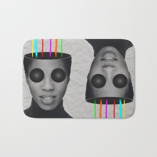 happiness reflected in her eyes Bath Mat