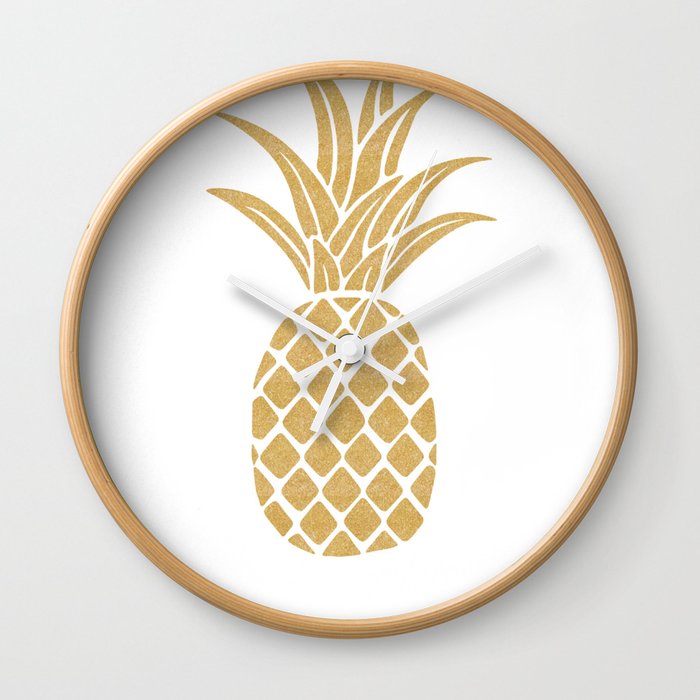 Regal Gold Pineapple Wall Clock