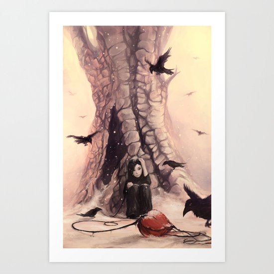 Feeding the Crows Art Print