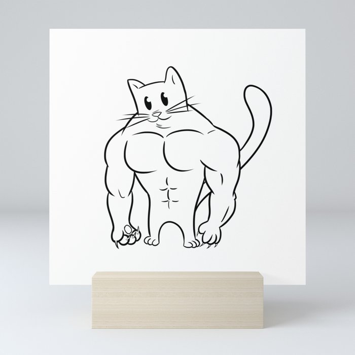 Buff cat Mini Art Print