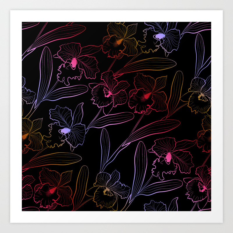Wild Orchids 2 Orchid Art Print By Fuzzyfox85 Society6