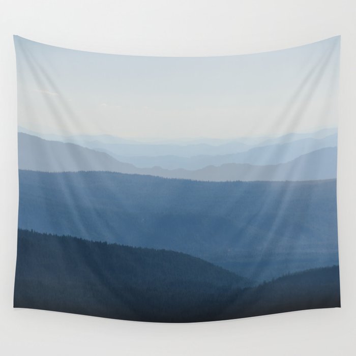 Smoky Blue Mountains Wall Tapestry
