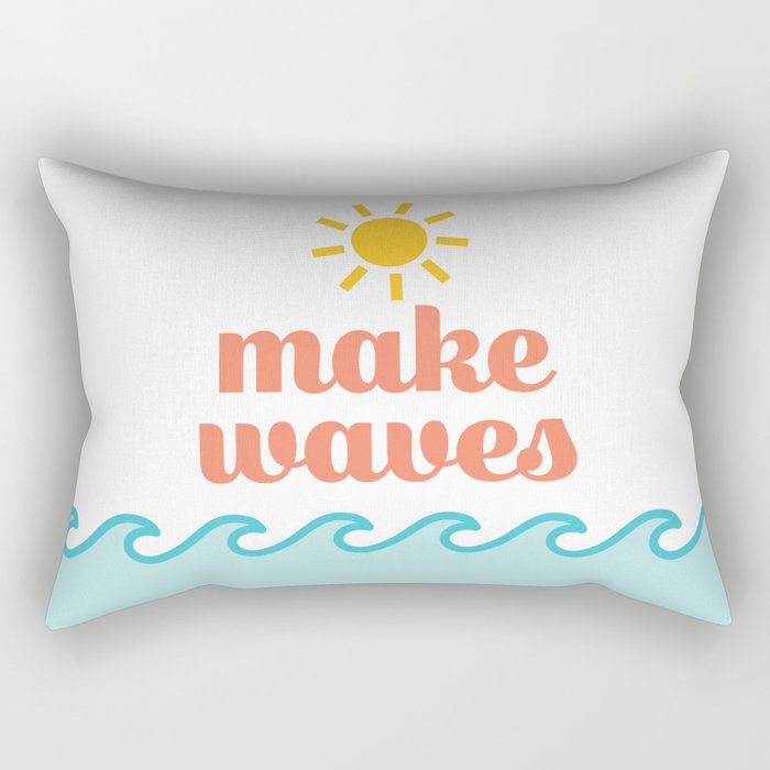 Make Waves Rectangular Pillow
