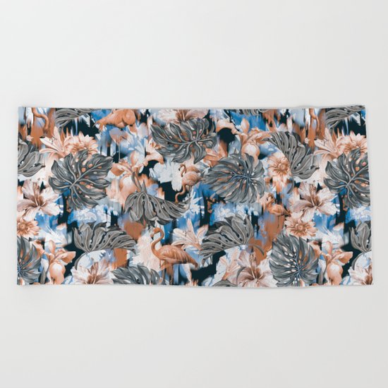 Tropical Pattern Beach Towel