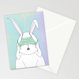 Masked Bunny - Left Stationery Card