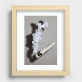 Blunt with Cotton Smoke Recessed Framed Print