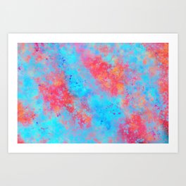 Cloud Collective Abstract Paint Splatters  Art Print