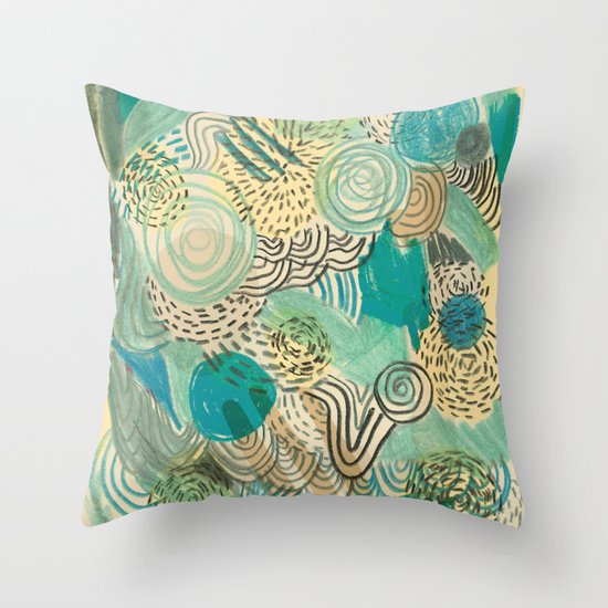 Holidays at the pool Throw Pillow