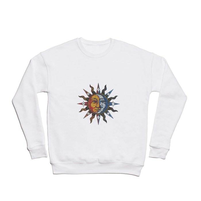 Celestial Mosaic Sun/Moon Crewneck Sweatshirt