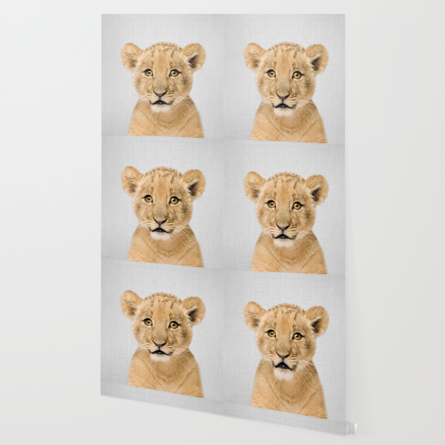 Baby Lion Colorful Wallpaper By Galdesign Society6