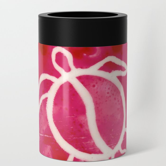 Honu Petroglyph with Coral - Pink Can Cooler