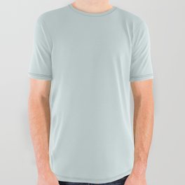 Ultra Pale Baby Blue Solid Color Pairs PPG Watery Blue PPG1035-1 - All One Single Shade Colour All Over Graphic Tee